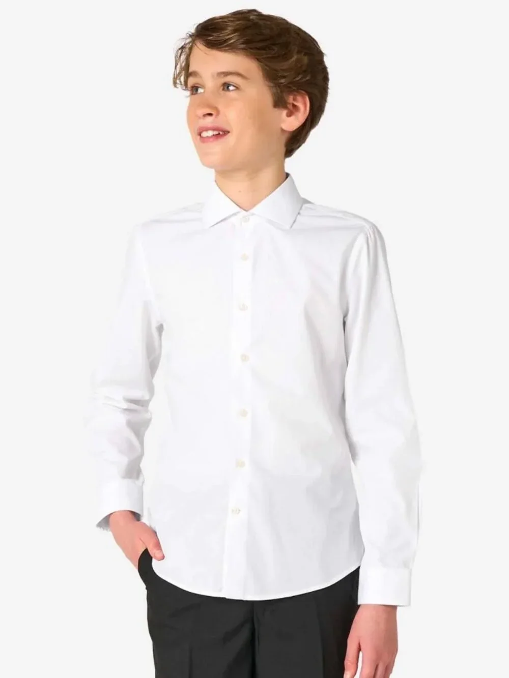 LIKE NEW: Opposuits Boys White Knight Dress Shirt: Boys Size 8Y